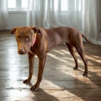 This dog is ready for adoption at Cortez Rescue and Outreach